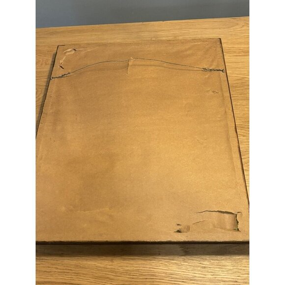 1950s Vintage Framed Garden Gazebo Picture Yarn Art Needle Point 19x15" - Picture 12 of 16